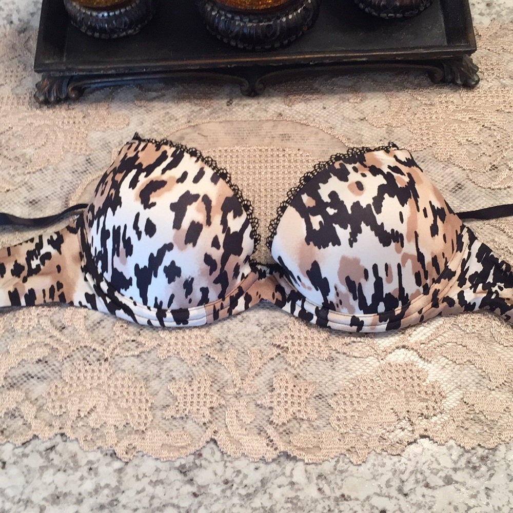 Soma animal print padded push-up underwire bra